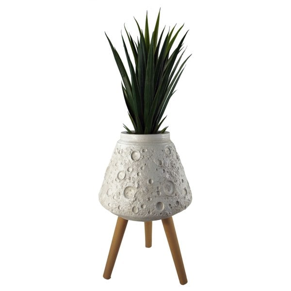 Leaf 62cm x 40cm Large Lunar White Planter