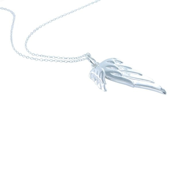 Angel Wings Sterling Silver and Gold Necklace - Reeves & Reeves