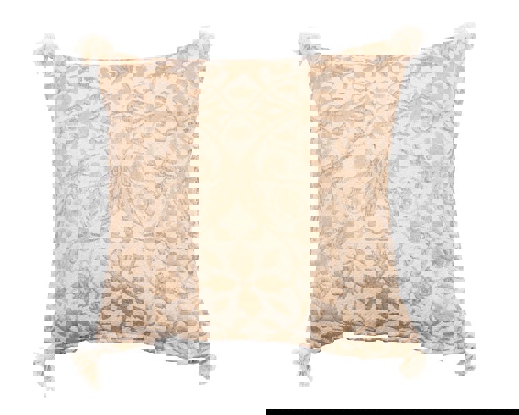 Intimates Superior Jacquard Floral Tassle Corner Cushion - 43cm x 43cm