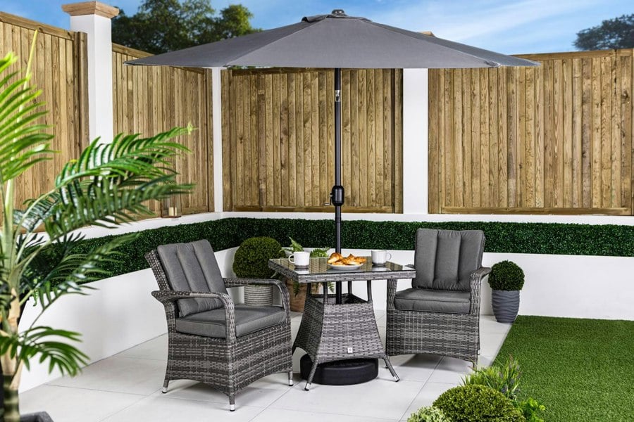 Giardino Arizona Rattan Garden Bistro Set Patio Table and Chairs