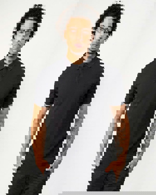 BOSS Orange Prime Mens Cotton-Piqué Polo Shirt with Logo Print NOS - Black 001