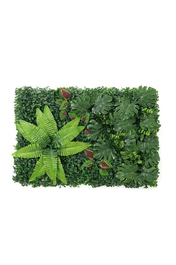 Living and Home 40cm x 60cm Artificial Mixed Plant Wall Panel Hedges