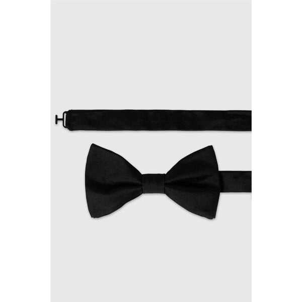 Alexandre Silver Alexandre Black Twill Bow Tie