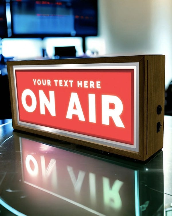 Personalised Light Box Sign – On Air LED Display for Creators & DJs