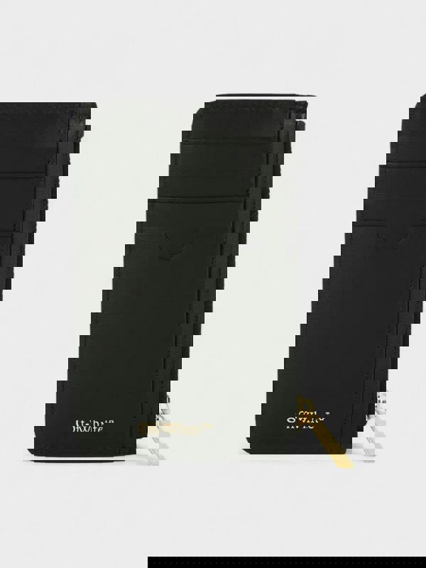 Off - White Jitney Arrows Plaque Leather Wallet Black - Supplied FashionOff - White