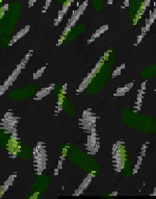 Rick And Morty Mens Black Pickle Rick Swim Shorts