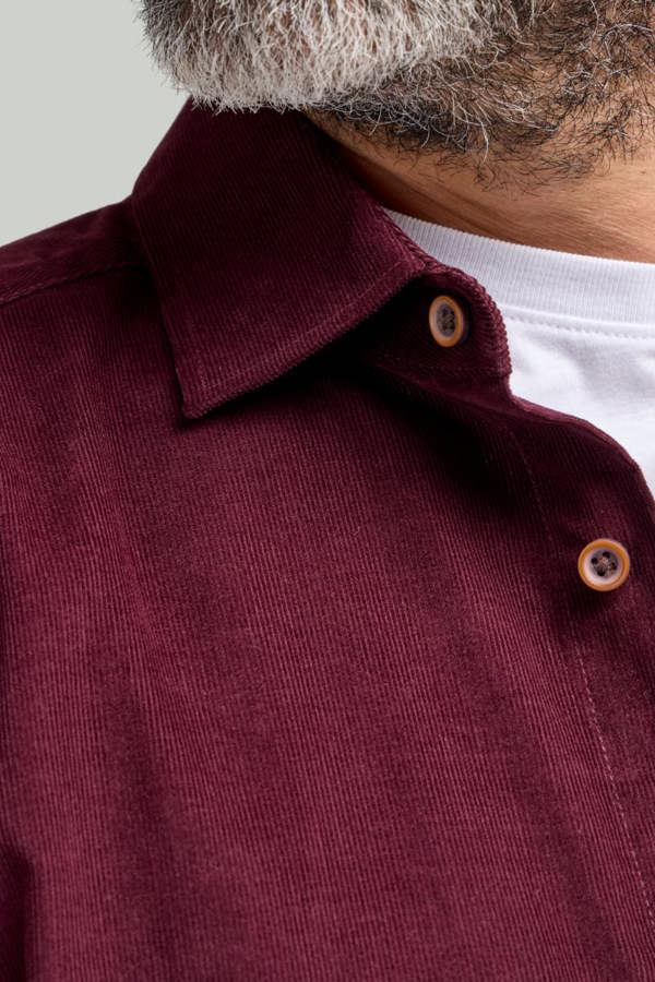 Burgundy Corduroy Shacket