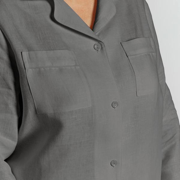 Lazy Linen Charcoal Pyjama & Bathrobe