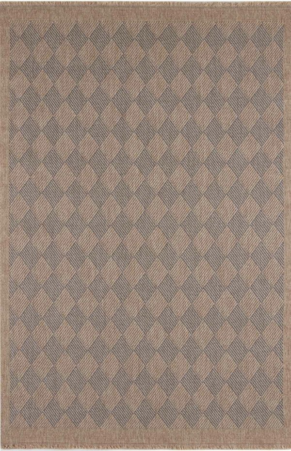 Nature blue outdoor rug easy to maintain and water-resistant