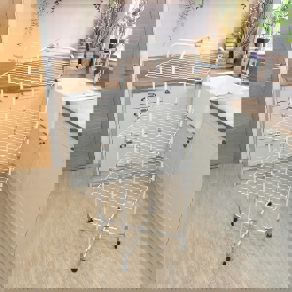 JVL Foldable 3 Tier Drying Rack, White