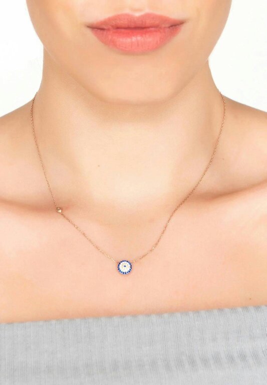Latelita Evil Eye Necklace Rosegold