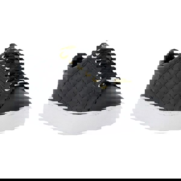 Dune London Unisex Adult Ellenar Quilted Trainers - Black/White