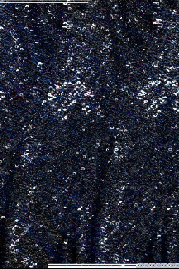 Sequin Cowl Neck Midi Dress - Navy DR3321