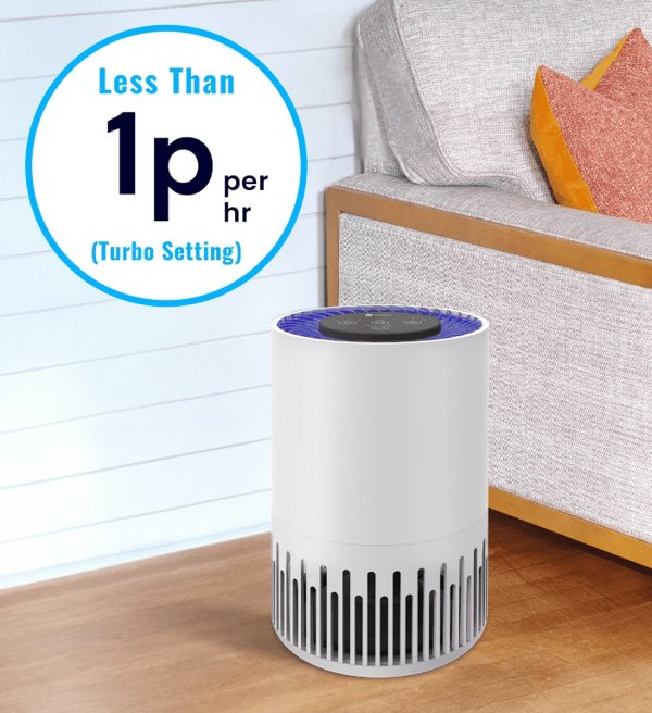 PureMate True HEPA Air Purifier with 4 Speed Settings - White