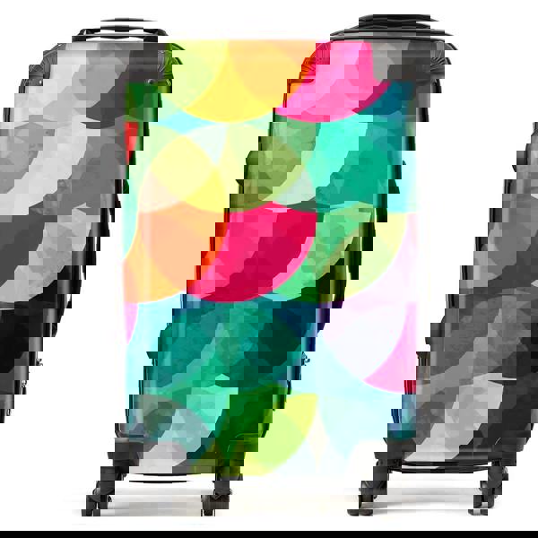 Warren Reed Colourful Grunge Circle Pattern Suitcase