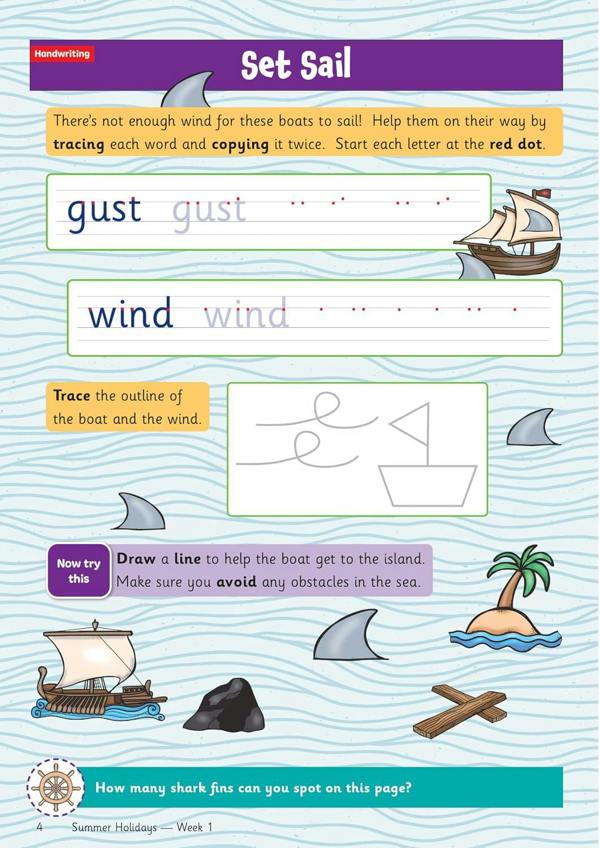 KS1 Summer Holidays Activity Workbook Bundle – for kids between Year 1 and Year 2 (Ages 5-6) CGP