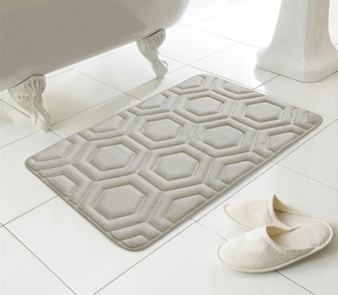 Geo Design Memory Foam Natural Bath Mat 43x61cm - BF