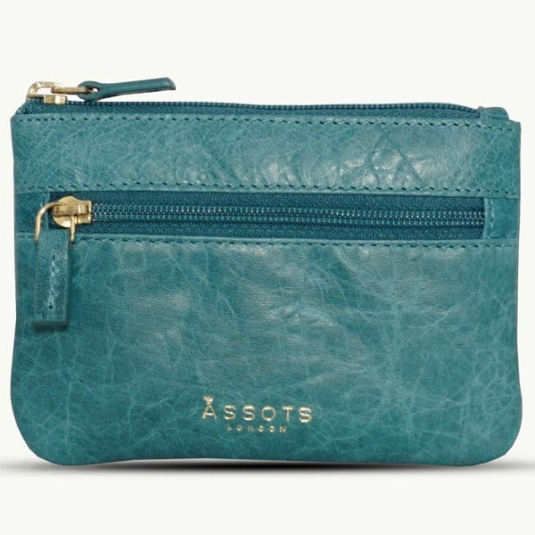 Assots London 'MARY' Ocean Blue Soft Small Leather Coin Purse