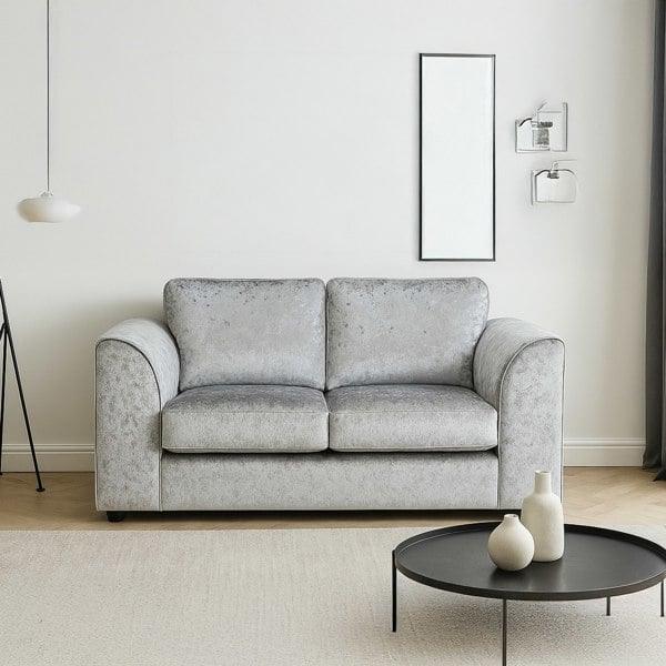 Furnishings For Less Crystal Crushed Velvet 2 Seater Sofa Full Back