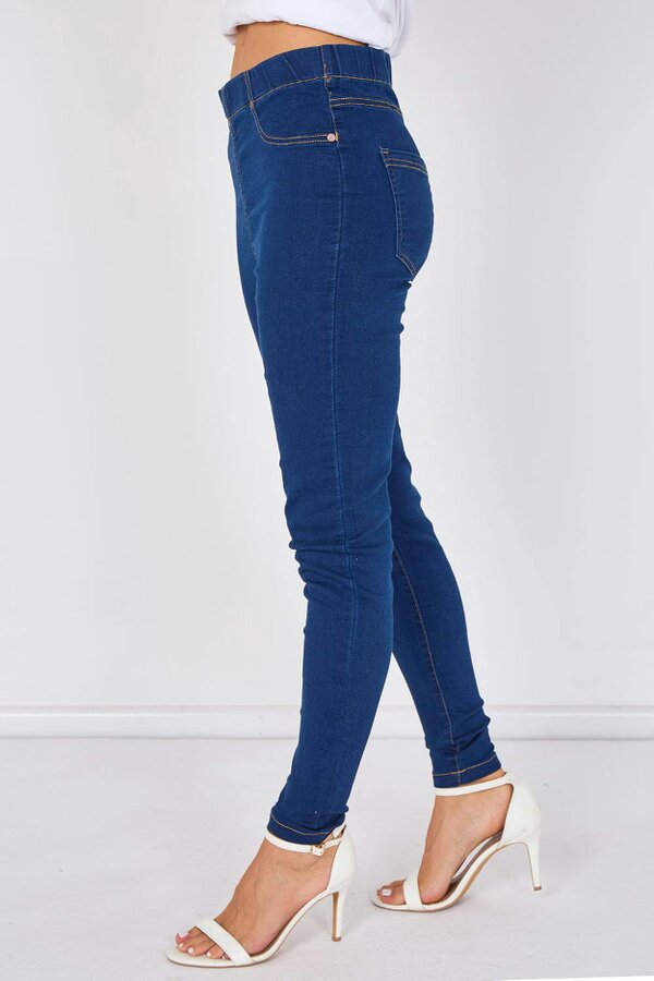 Elaina Fashion Mid Wash Stretch Jeggings - 85% cotton 13%polyester and 2% elastane - MID WASH
