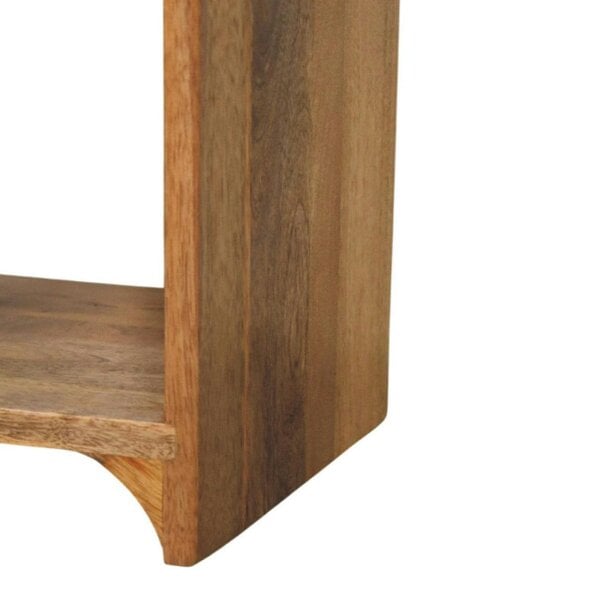 Wyld Haus Paris Natural Mango Wood Nightstand with Drawer and Shelf