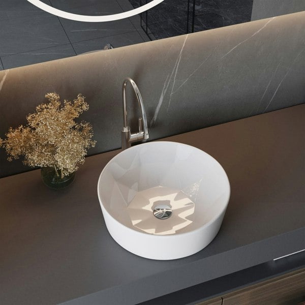 Modern Style Round White Bathroom Sink Bathroom Sinks Living and Home
