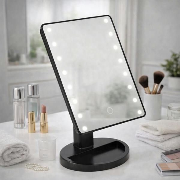 Dragodirect Smart Touch LED Makeup Vanity Mirror with Stand Dimmable Light