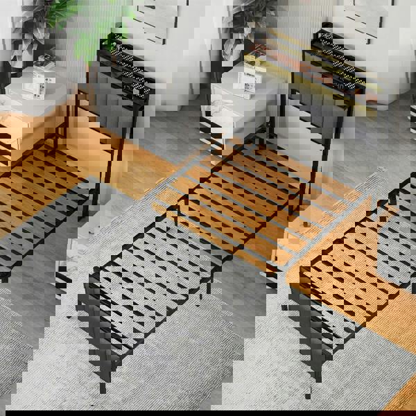 Levede Single Bed Frame LED Lights Headboard USB Charge Metal Mattress Platform