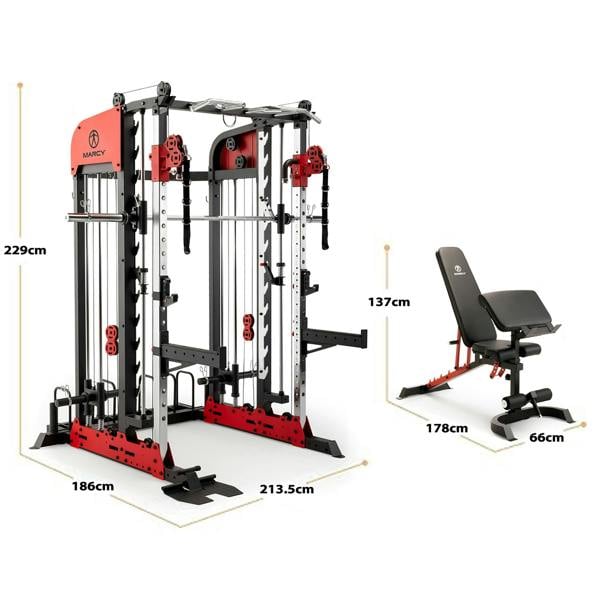 Marcy SM7553 Smith Cage Machine Linear Bearings Utility Weight Bench