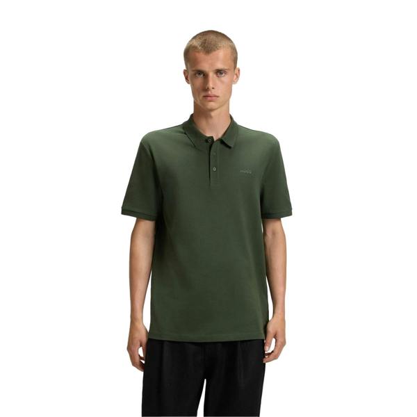 Hugo Mens Donos Cotton Polo Shirt - Dark Green - 