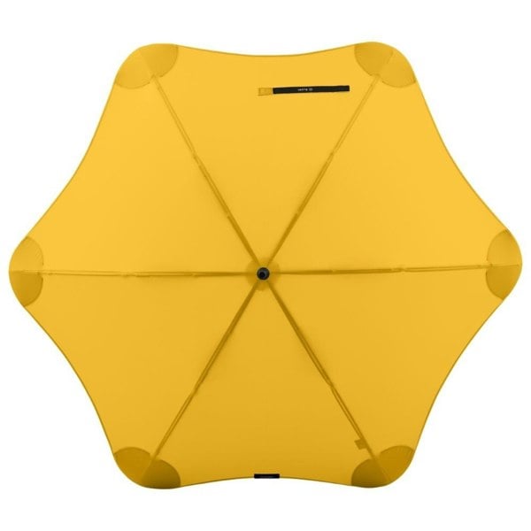 Classic Windproof Yellow Blunt Umbrella  Top View