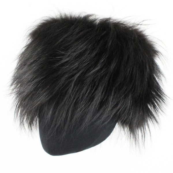 Pre-owned Balenciaga black fox fur hat&nbsp;