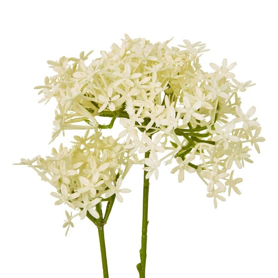 Wyld Haus Set of 3 Artificial Flowers Cream Crown Hydrangea Stems