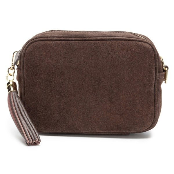 Elie Beaumont Crossbody Tassel Suede - Tan