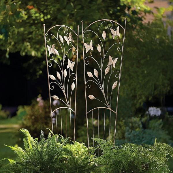 Museum Selection Pair of Butterfly Fan Trellises - 150 x 47cm