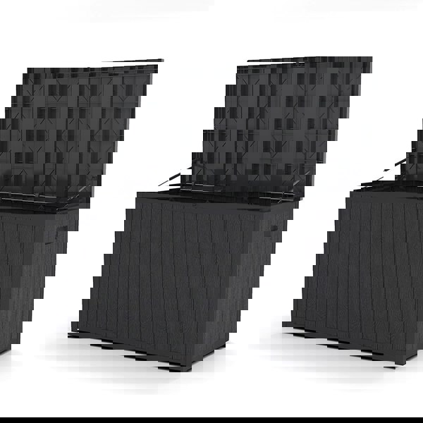 Outdoor Black Storage Deck Box - Large Size Garden Storages & Greenhouses Living and Home