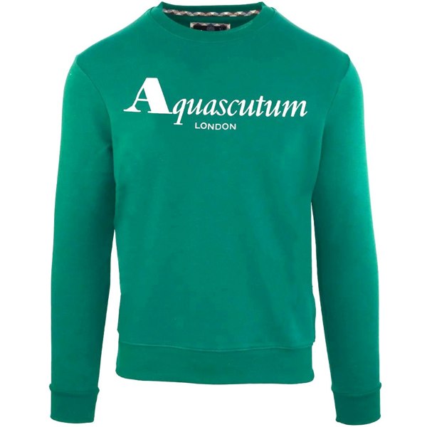 Aquascutum Bold London Logo Sweatshirt - Green