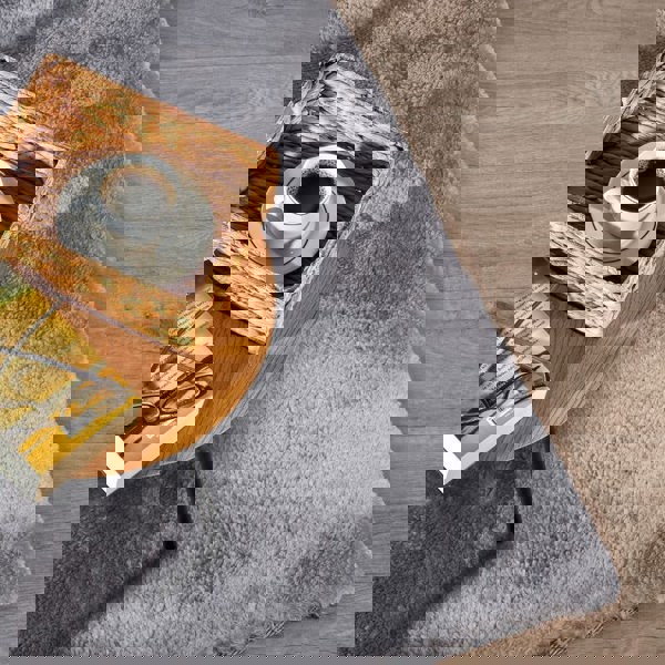 High Pile Grey Rug Calida – Ultra-Soft Plain