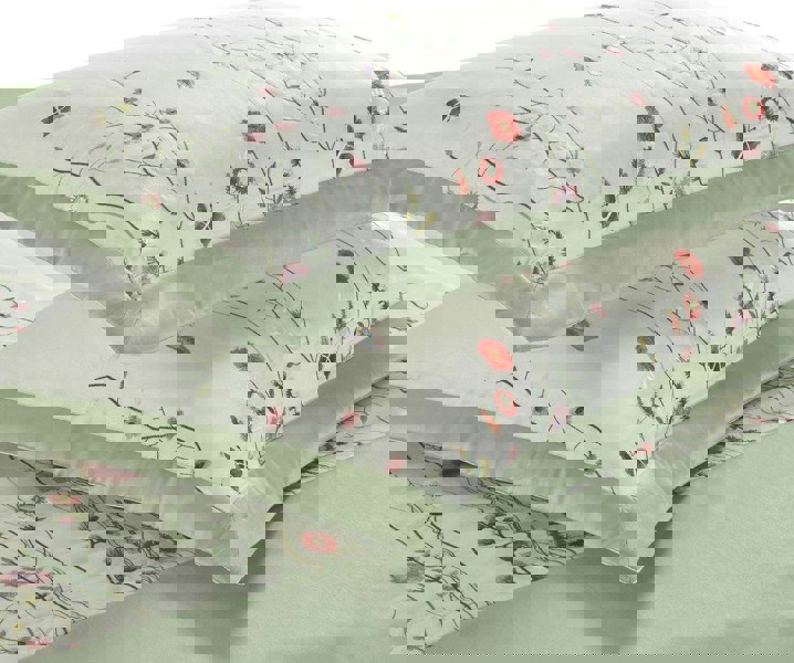 HomeSpace Direct Arabella Green Duvet Cover Set