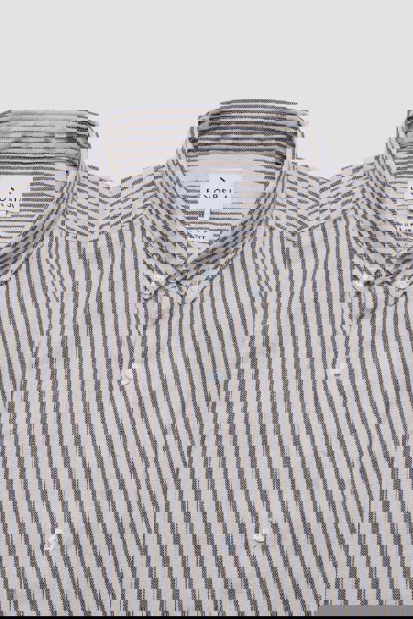 ENORSIA Men's Stripe Short Sleeve Shirt