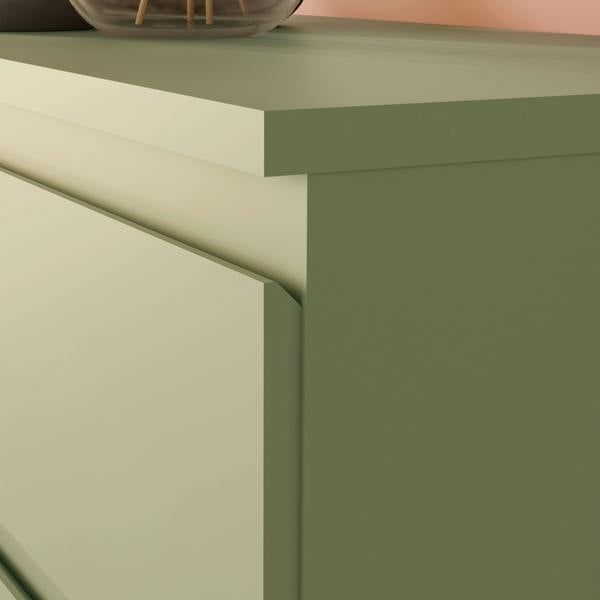 Furniture To Go Edmore 3 Drawer Bedside Chest in Sage Green