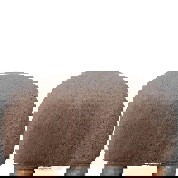 Artisan Furniture Mocha Faux Fur Nordic Footstool