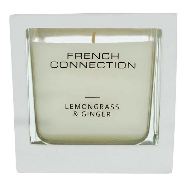 French Connection Wooden Collection Lemongrass And Ginger Candle 200g
