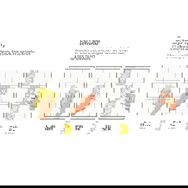 WALPLUS WT1556 - Andalu Light Grey Cement Spanish Wall Tile Sticker Set - 15 cm x 15 cm - 24 pcs