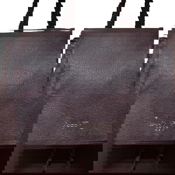 Assots London 'GRACE' Burgundy Full Grain Leather Flap-over Backpack