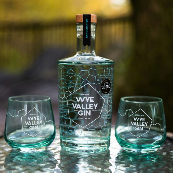 Silver Circle Distillery Wye Valley Gin glass