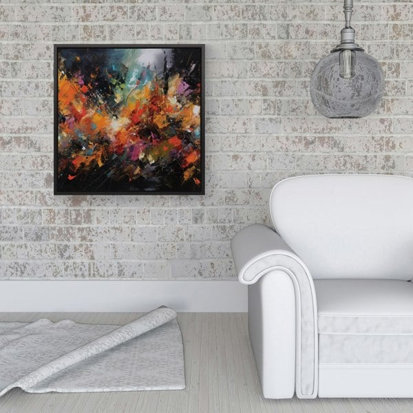 Warren Reed A Vibrant Abstract Painting Framed Canvas