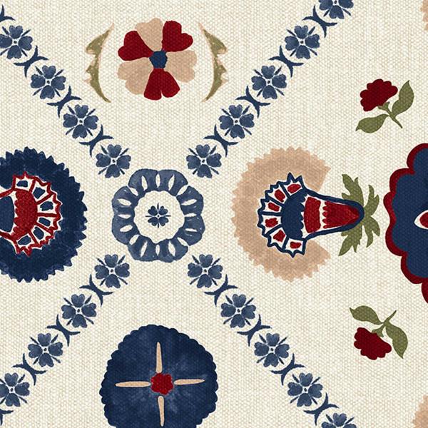 Joules Festival Floral Trellis Cream Wallpaper