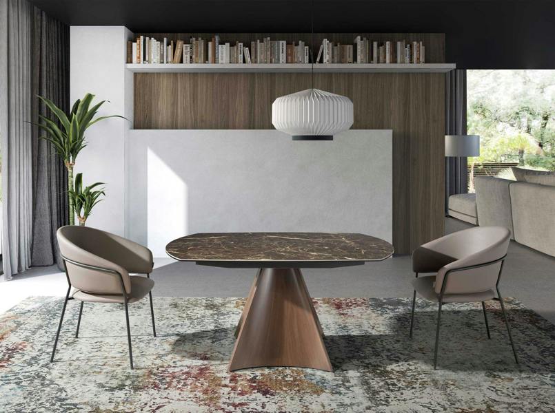 Angel Cerdá Dark Mink Leatherette Chair 4088