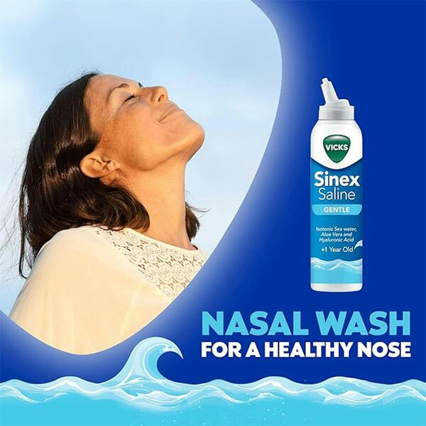 Vicks Sinex Gentle Saline Nasal Spray, 120ml